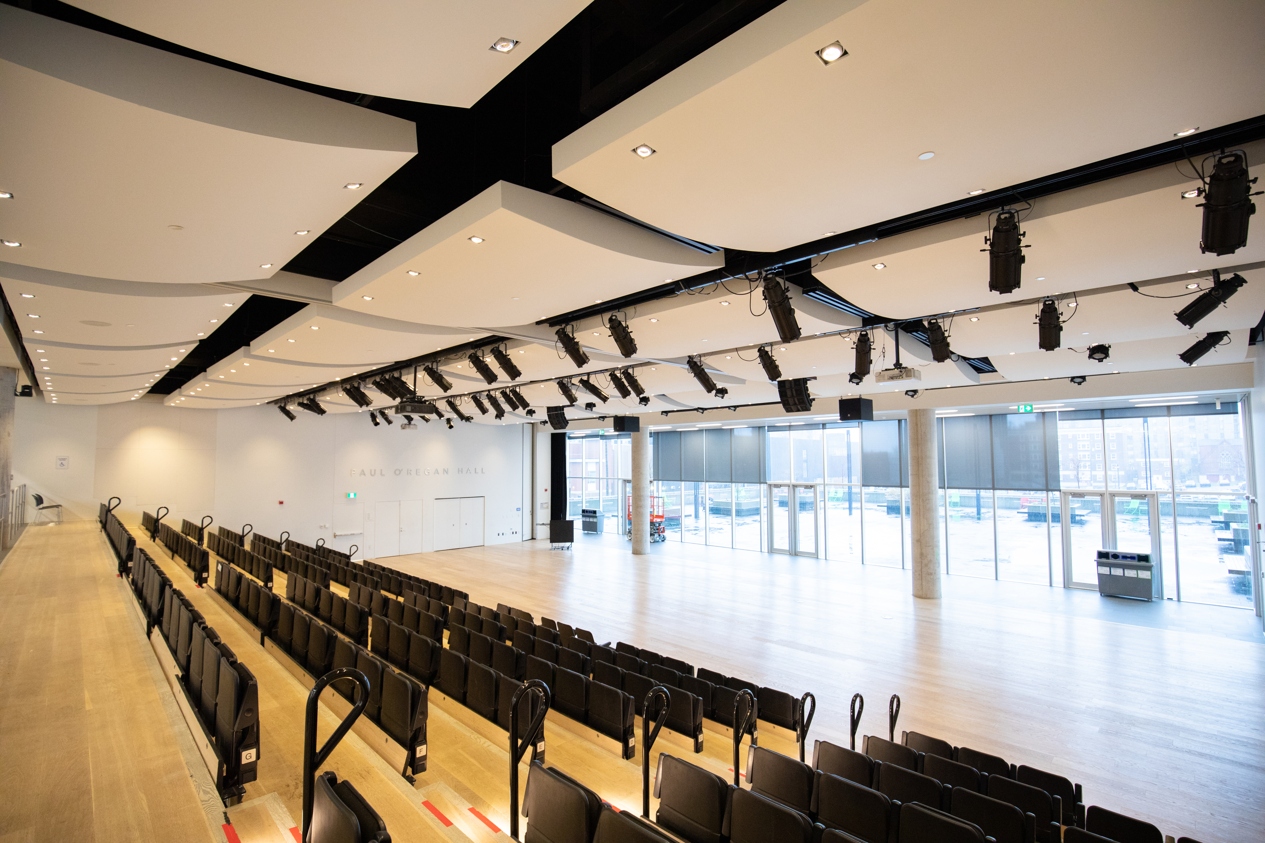 bright and airy auditorium