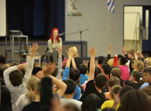 Rick Hansen Foundation ambassador speaks to elementary students about access and inclusion