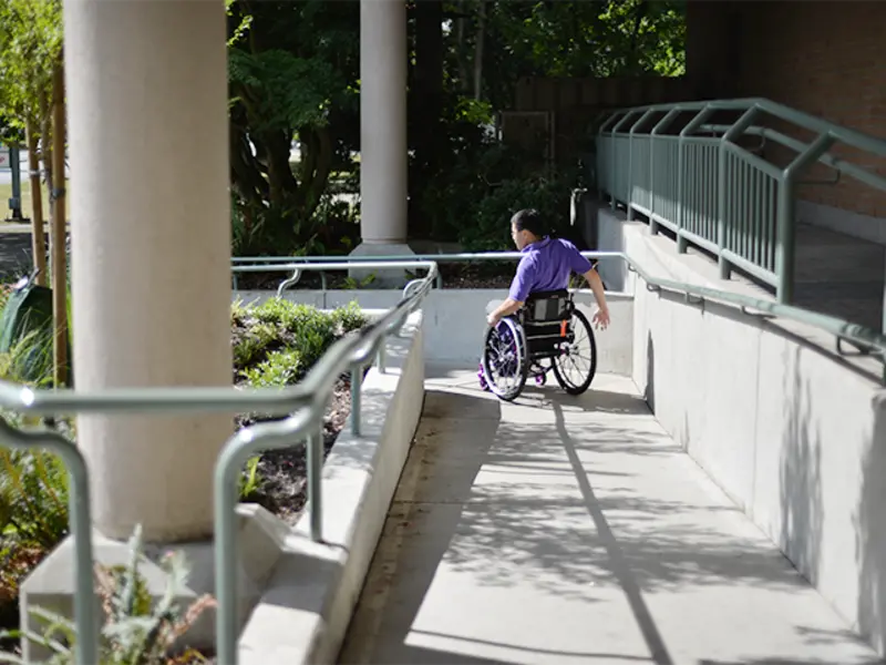 Wheelchair ramp makes for accessible environment